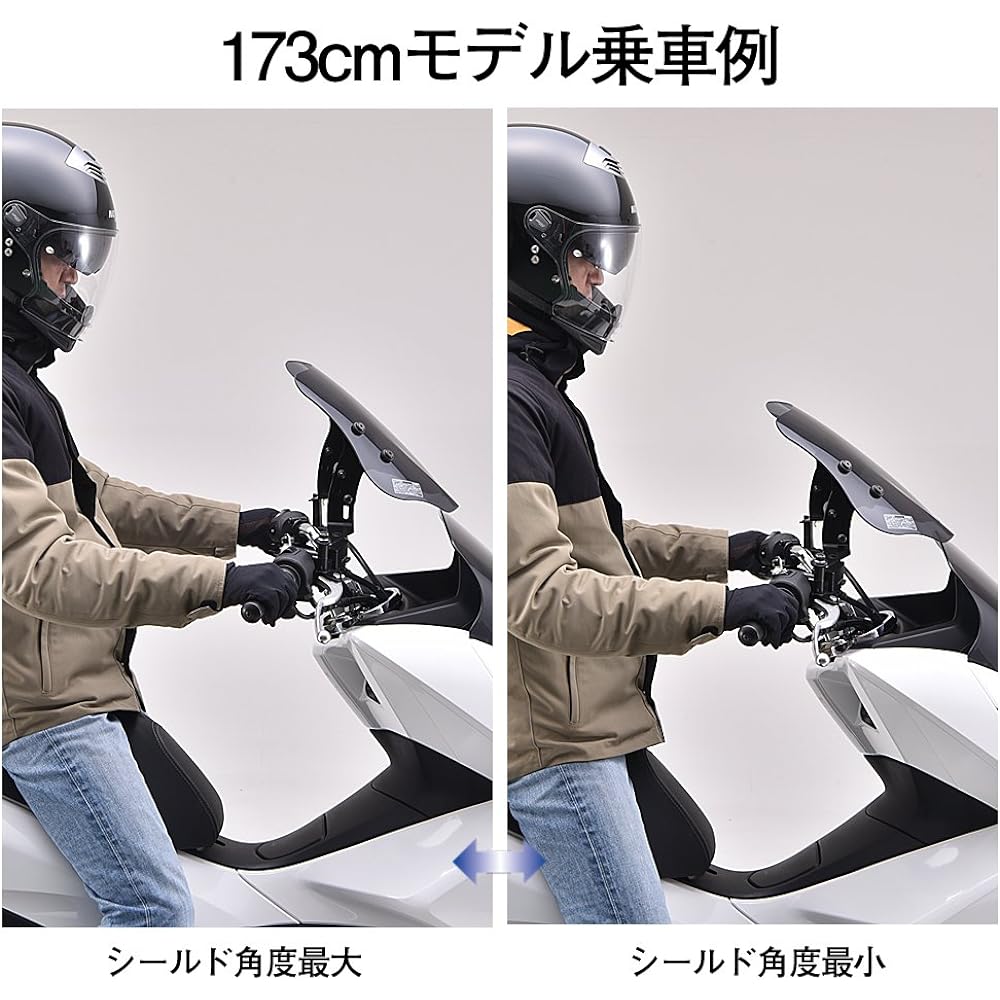 Daytona Motorcycle Screen with Clamp Bar for PCX/PCX150 (12-17) Windshield SS Series Short Smoke 91329