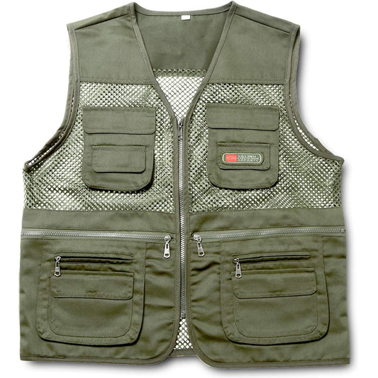 [MAKANATS] Fishing Vest Mesh 10 Pockets Photography Fishing Vest