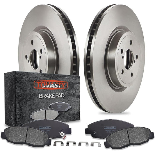 [Front] TOVASTY Brake Pad and Rotor Kit Toyota Corolla 2003-2008 For OE Series [BK0535]