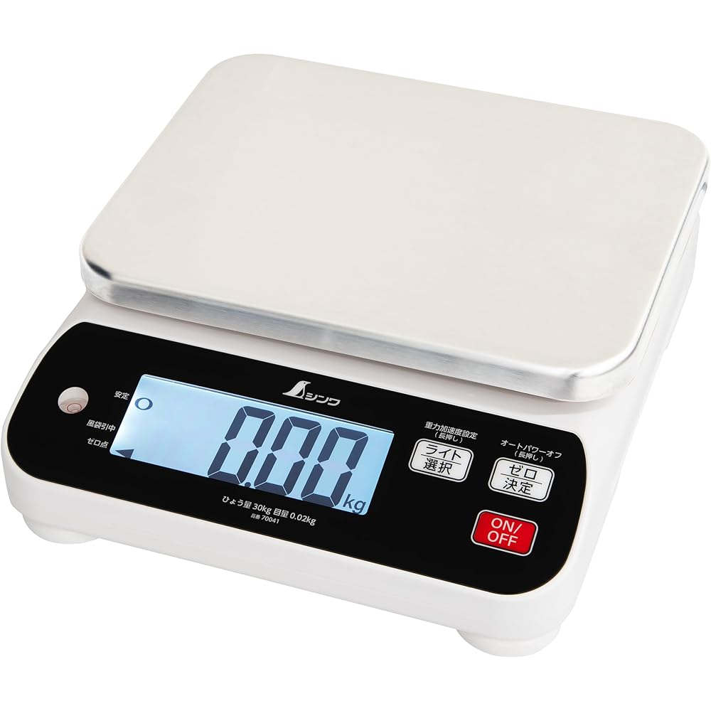 Shinwa Sokutei Digital Scale WP Dustproof and Waterproof For Non-Transaction Certificates 30kg 70041
