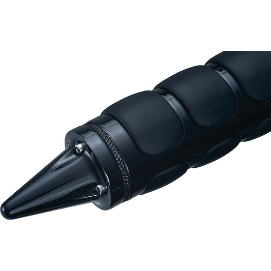 Clear Blue Kuryakyn Stiletto End Caps for ISO Grips Black 6359