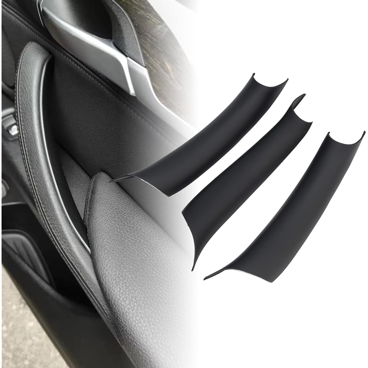 GEATAAT Door Pro Handle Cover BMW X5 Series F15/F85 2014-2018 BMW X6 Series F16/F86 2015-2018 (3) (Black)