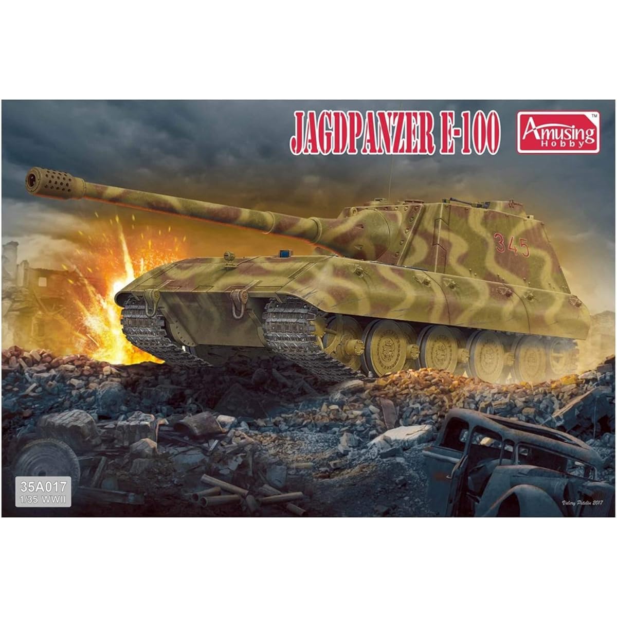 Amusing Hobby Amusing Hobby 1/35 German Army E-100 Tank Destroyer Plastic Model AMH35A017