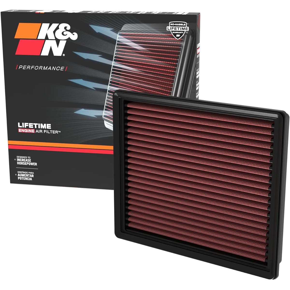 [Parallel imports] K & N engine air filter high-performance premium washing can be replaced filter 2023 Toyota Sequoia 2022 Tandra 33-5129