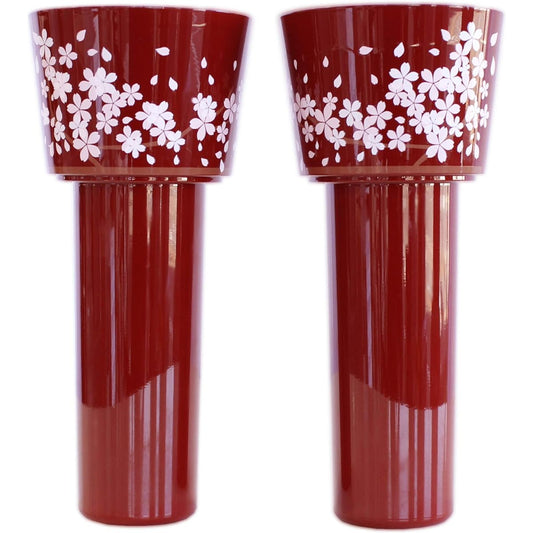 1 to 2 flowers for flowers [Tombstone flower holder] Antibacterial flower holder for flowers! Prevent water from rotting in graves! Sakura trees red