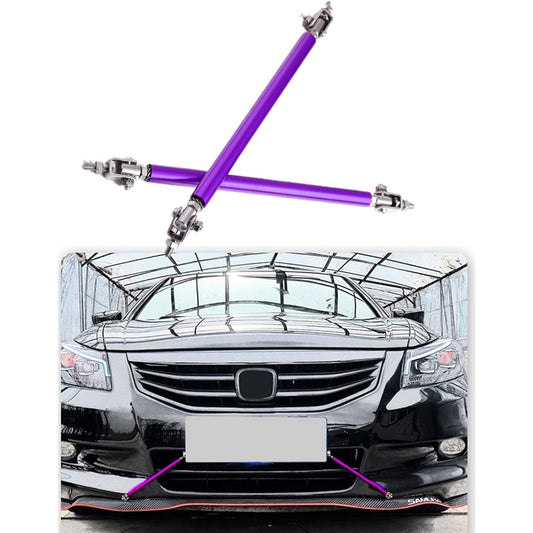 TIOUSMOKY Spritter Strad Rod Adjustable 10 inch ~ 13 inch Front Splitter Support Rod Bumper Lip Lipter 2 pieces [Purple]