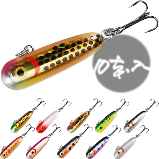 Bottom Nok Swimmer Mountain Stream Lure VMSIXVM Bottom Minnow Bottom Twitch Minnow 5 Colors 10 Colors Set 30mm Built-in Tungsten For Yamame and Char on the Bottom Sinking Bumping Knock Mountain Stream Char Yamame