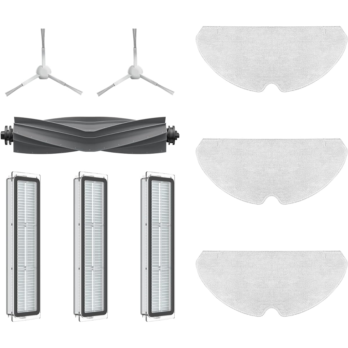 Cleaning kit for Dreame D10s Main unit consumables side brush x 2, dust box filter x 3, main brush x 1, mop pad x 3 RAK16