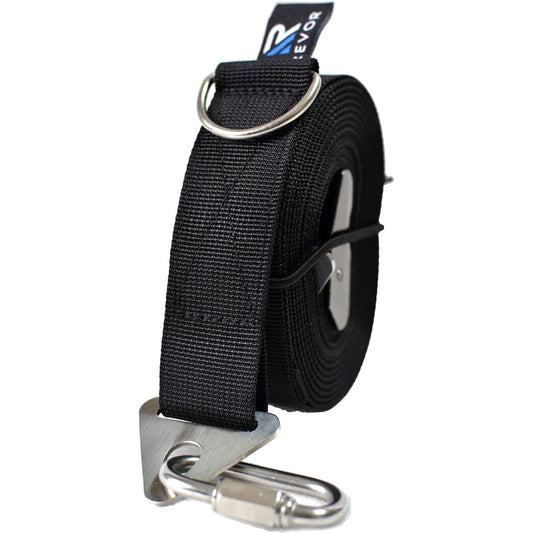 REVOR Tarp extension belt for Ogawa tensioning, one-touch length adjustment, load capacity 200kg, storage rubber cord included, 5m (black)