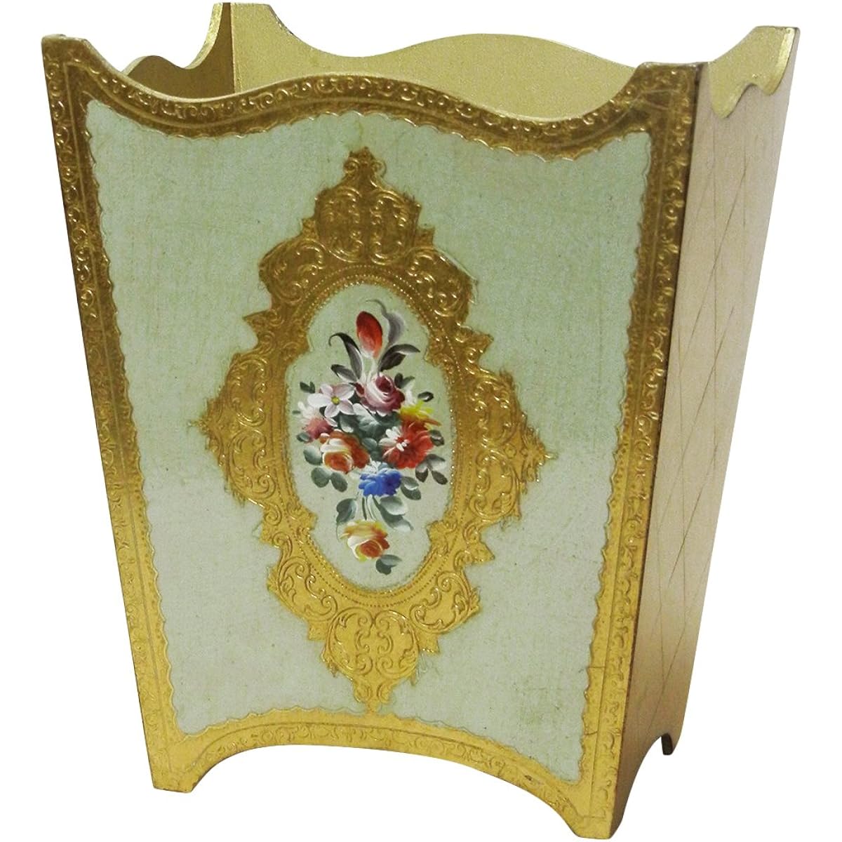 IMA TRADING [Made in Italy Antique Dust BOX] Green & Gold 26 x 19 x H30cm / 90-341GG