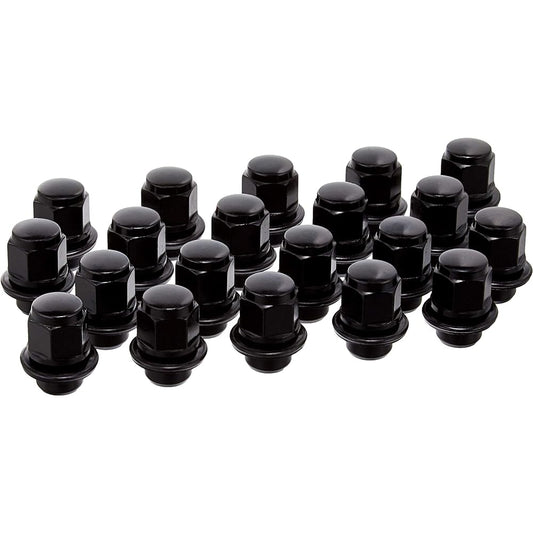 KYO-EI (Kyoei Sangyo) Toyota genuine flat aluminum wheel dedicated mag type nut 21HEX M12 x P1.5 Black 20 pieces T201B-20P