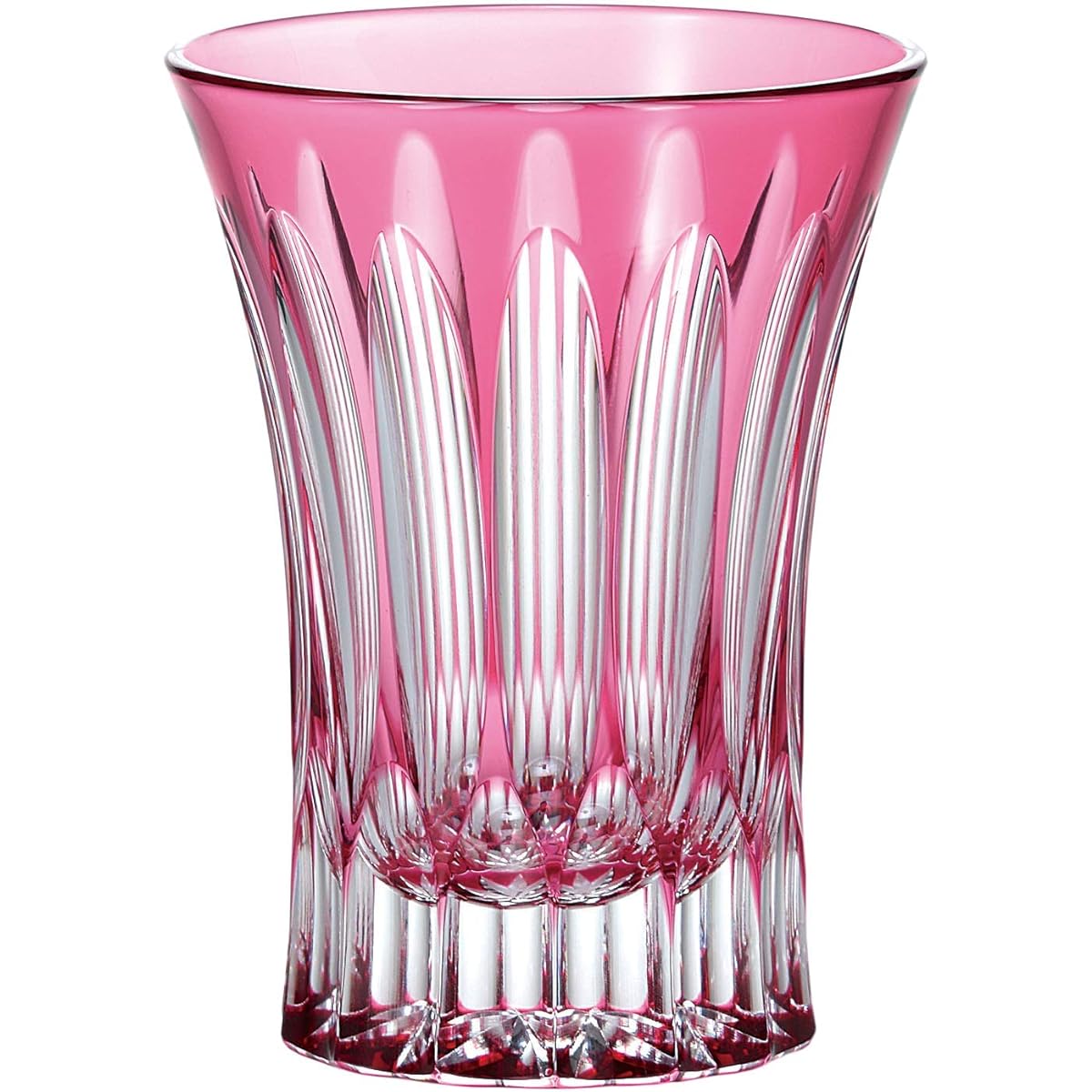 Toyo Sasaki Glass Sake Glass Yachiyo Kiriko Cup Mizumari Pink Approx. 95ml