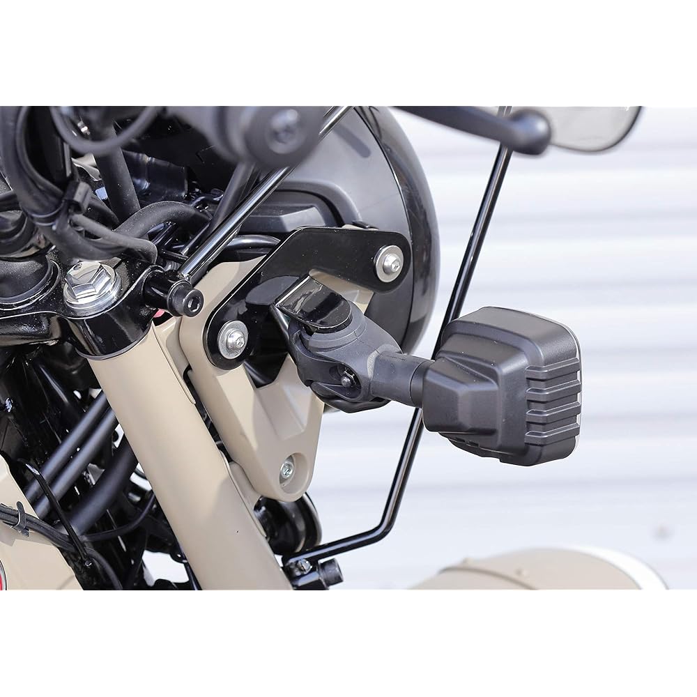 Kijima Motorcycle Stay Turn Signal Relocation Stay CT125 Hunter Cub (JA55/JA65) Front Left and Right Set Steel Black Finish 217-2042