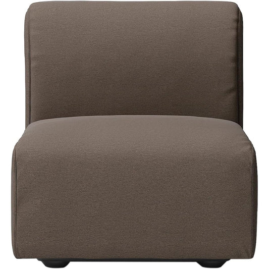 MUJI Cover Brown Small Washed Cotton Canvas Armless for Unit Sofa 82584509