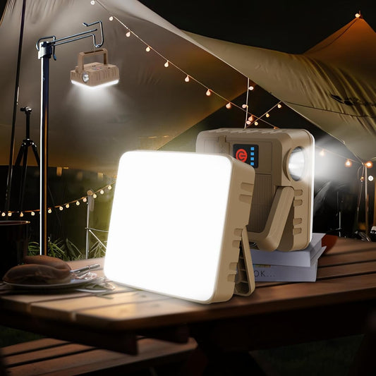 OTVEE LED Lantern, Camping Light, 2 Light Sources, 5 Light Modes, 1,000 Lumens, 5,000 mAh, Type-c, Rechargeable, USB Rechargeable, IPX4, Waterproof, Outdoor Activities, Portable, Mountain Climbing,