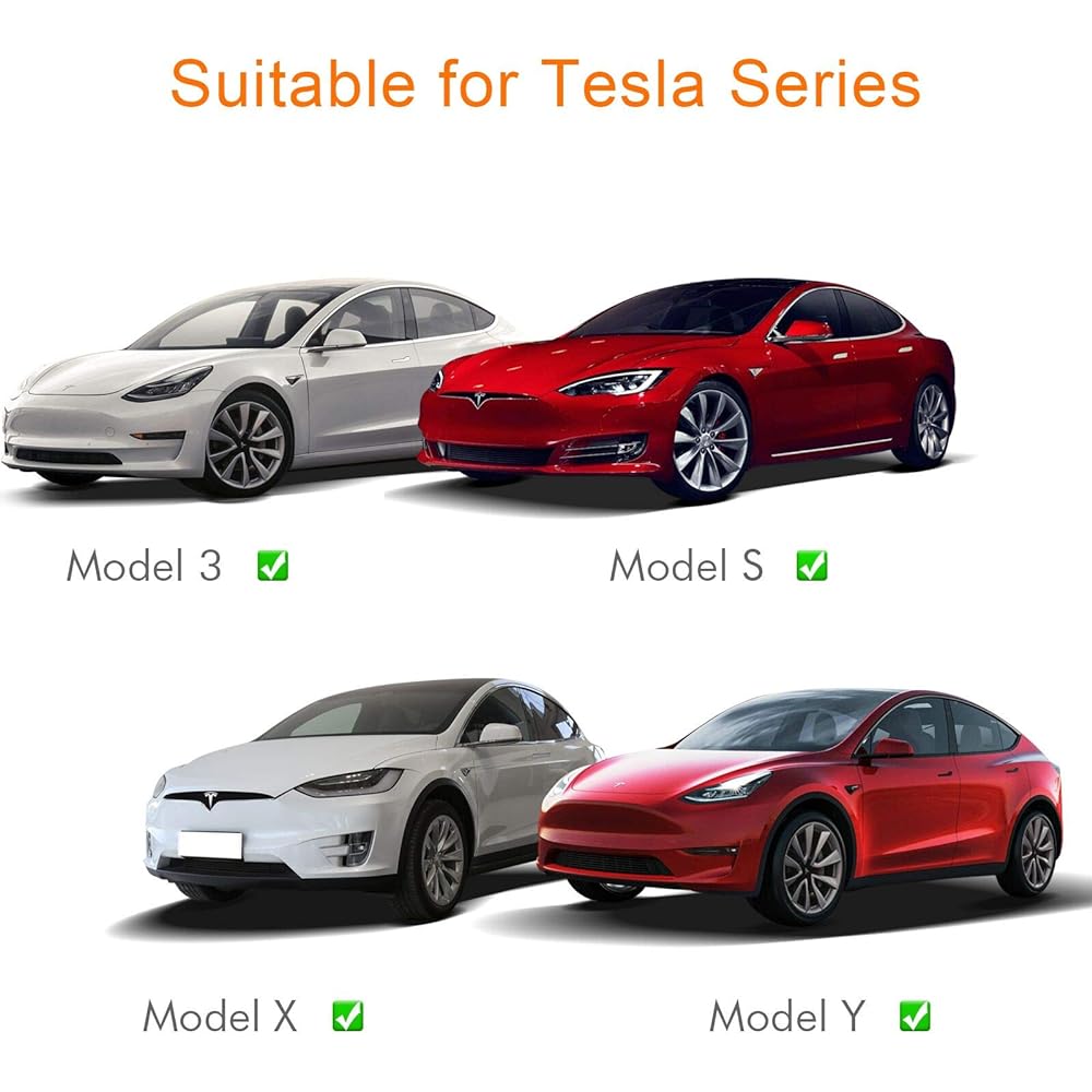 Farmogo For car door LED logo projector water dumpling light super -high -brightness welcome light 3D laser ghost shadow light TESLA MODEL 3 Model Y Model X accessories (2 packs)