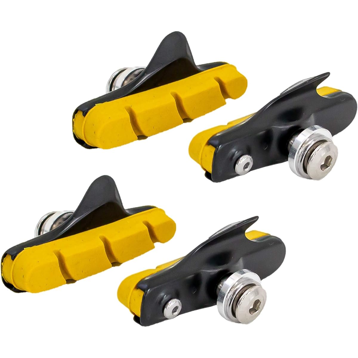 GORIX gottsustop brake shoes, front and rear, 1 set of 4 pieces [Shimano/SRAM compatible, for aluminum rims, suitable for all weather conditions]