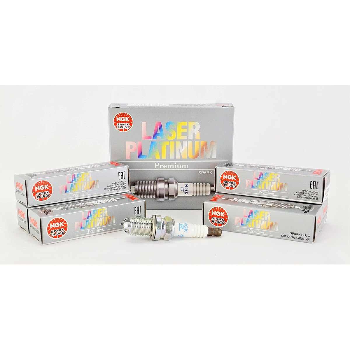 NGK spark plug 6 pieces double laser platinum OEM upgrade set