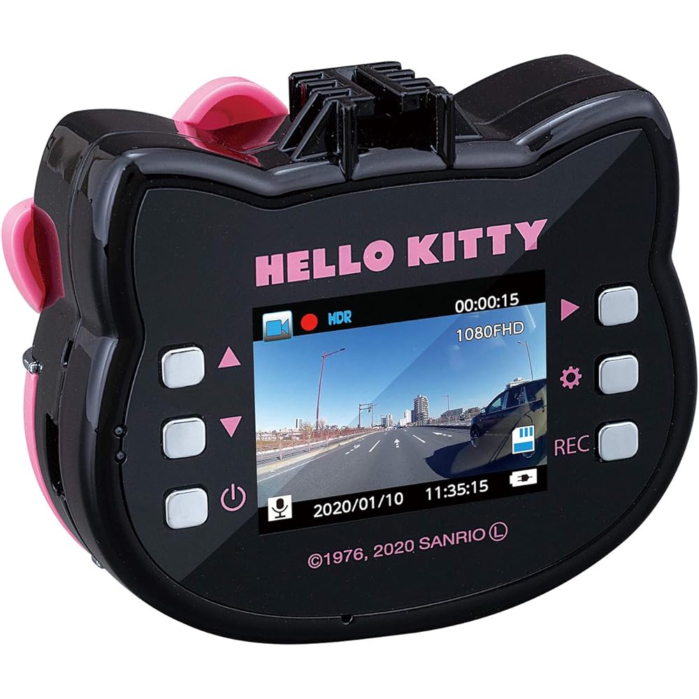 SEIWA Drive Recorder Hello Kitty KTR2000 Full HD 2.07 million pixels Equipped with SONY image sensor Equipped with HDR/WDR Dedicated microSDHC (16GB) included HELLO KITTY