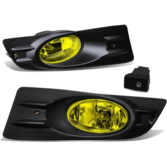 Honda Accord Coupe UC1 replacement bumper driving fog light + bezel + wiring kit + switch (amber lens)