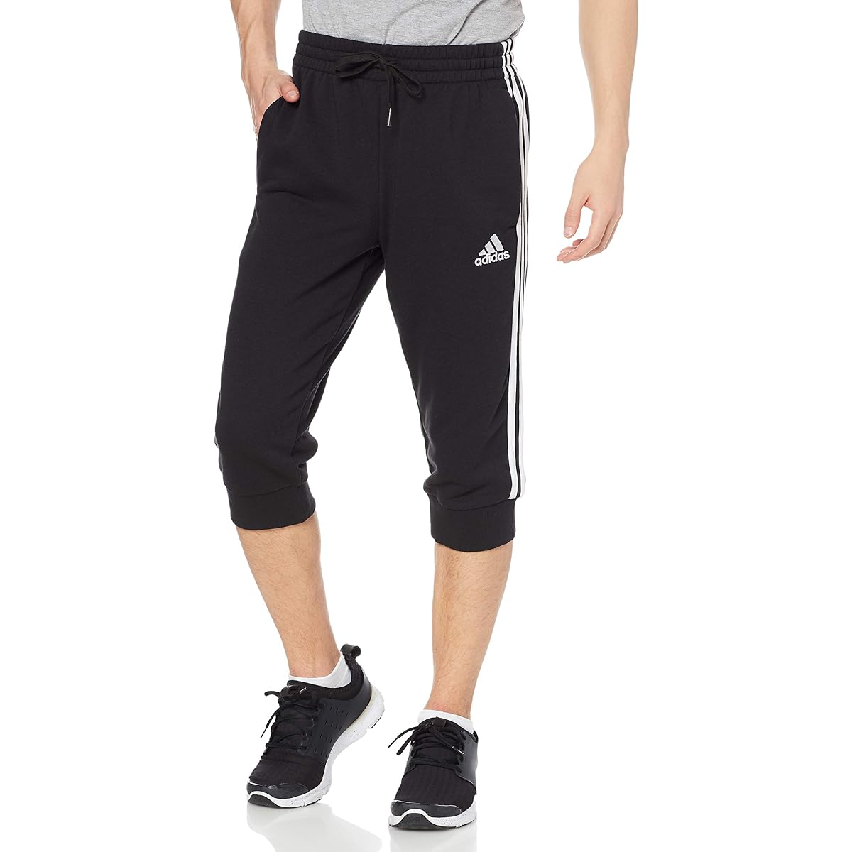 [Adidas] Sweat Essentials 3 Stripes French Terry Tapered Cuff 3/4 Pants 31313 Men's