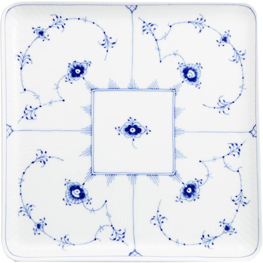 [Regular Imported Product] Royal Copenhagen Blue Fluted Plain Square Dish Plate 20cm Wedding Gift Present 1017204