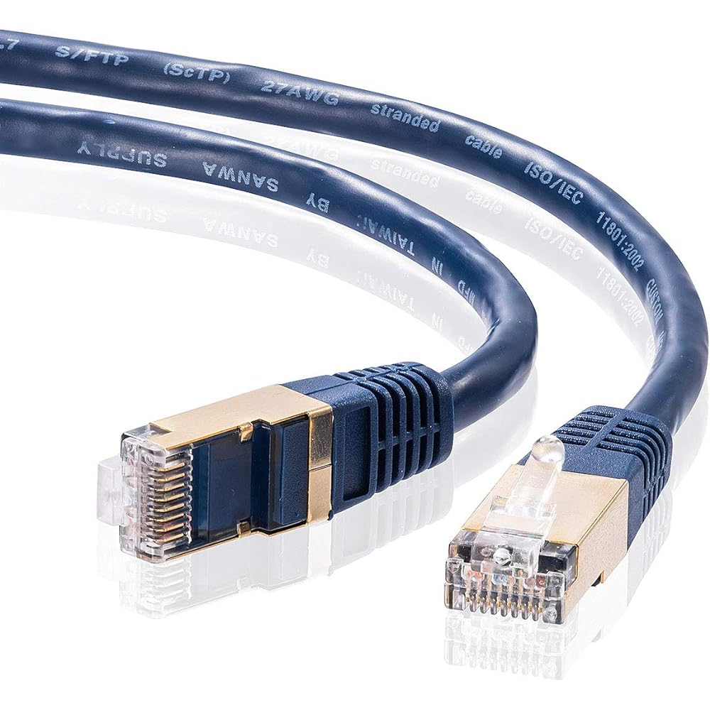 Sanwa Supply CAT7LAN Cable (50m) 10Gbps/600MHz RJ45 Navy Blue KB-T7-50NVN