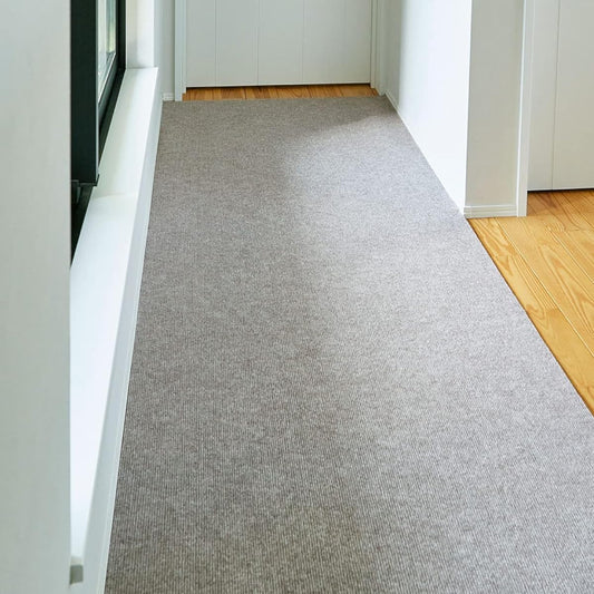 Hagihara Corridor Carpet (Gray, Approx. 90 x 400 cm) Suction, Snaps on, Washable, Cut OK, Made in Japan