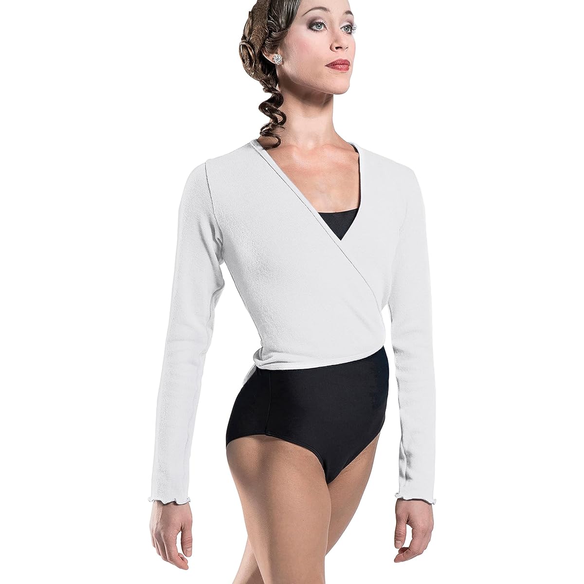 Wear Moi Ballet Wrap Sweater Women's [CARMEN] Classic V-Neckline Knit Material [Genuine Product]