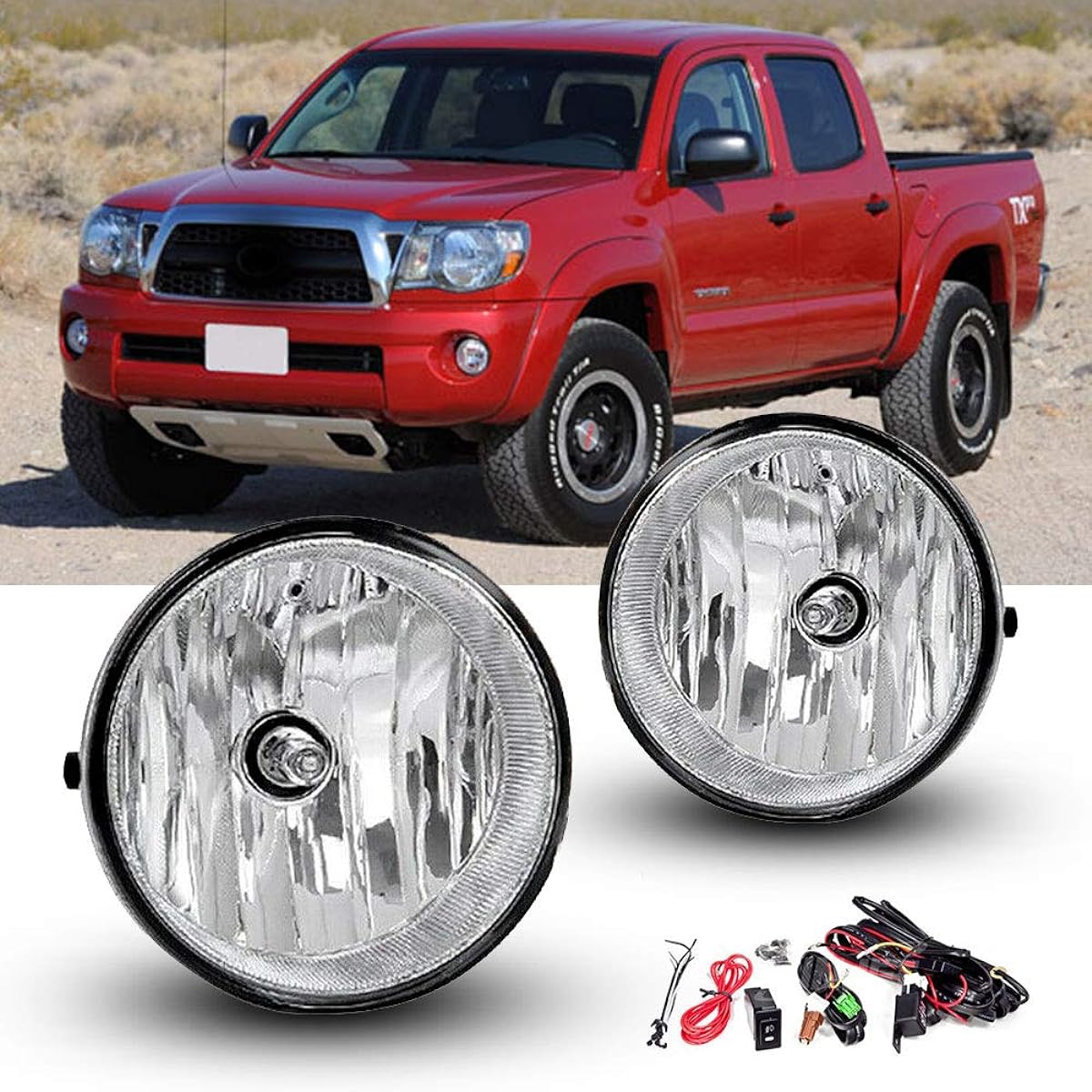 Driving Foglight 2004-2006 Toyota Sorara 2007-2012 Toyota Tandola 2005-2011 Toyota Tatakoma With H10 12V 42W 42W Halogen bulb Fog Lump 81211-AA030 TO2592117 (Cleaa