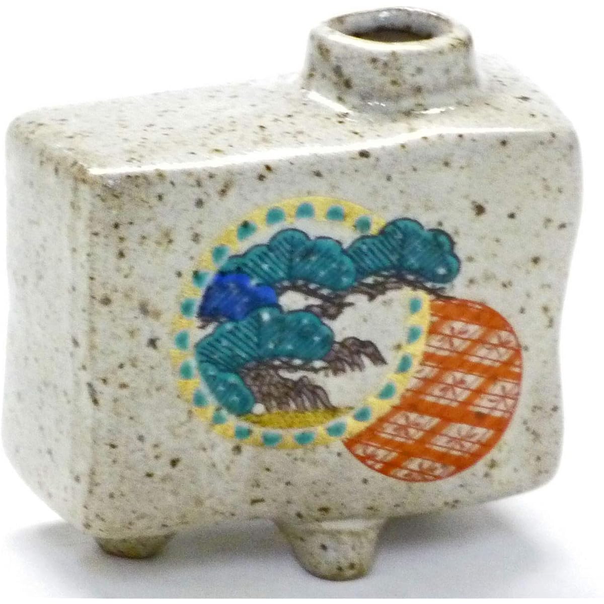 Kutani ware [single flower vase] Kanamaru Shochikubai