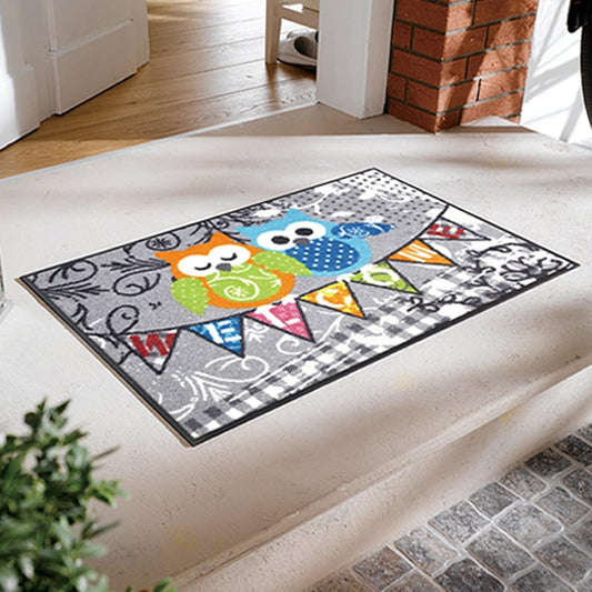 Cleantex Japan Entrance Mat Welcome Owls 50×75cm wash+dry AB00241