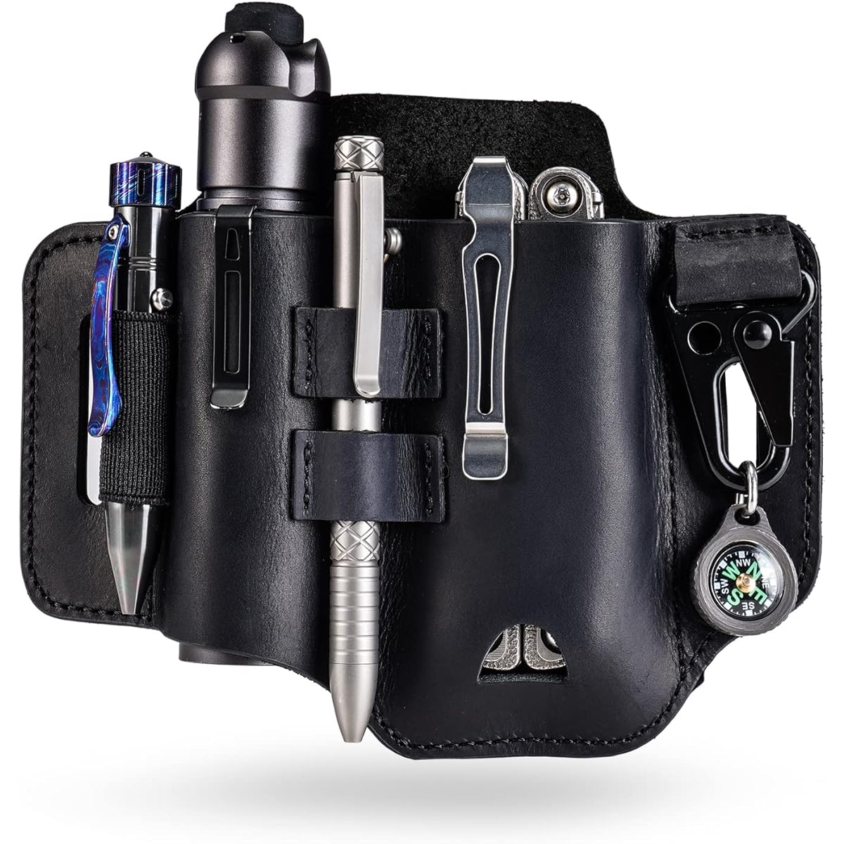 VIPERADE PJ35 Multi-Tool Sheath (for Belt), Leather EDC Pocket Organizer (for Men), EDC Leather Sheath, EDC Belt Organizer