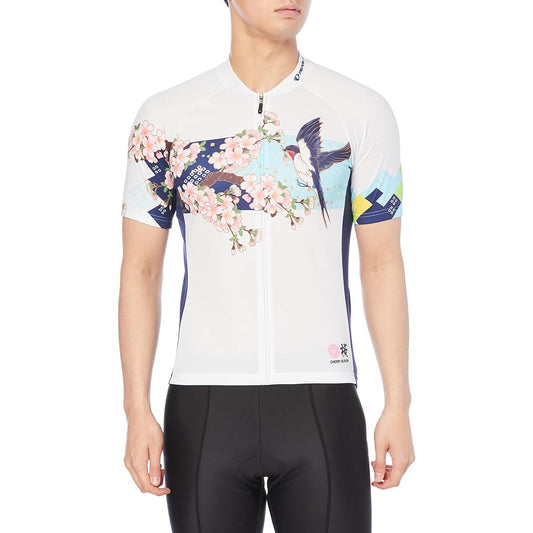 [Pearl Izumi] Shirt S621-B Print Jersey Cherry Blossom and Swallow Men's