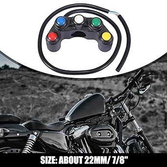 MOTOFORTI 7/8 inch Handle Bar Switch Acemburi 5 Button Auto Bip Race Bike Plastic