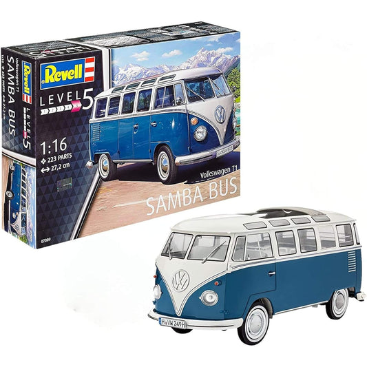 German Level 1/16 VW Type 2 T1 Samba Bus Plastic Model