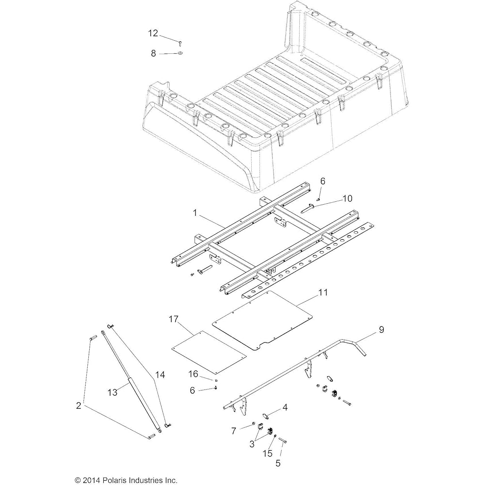 POLARIS RANGER Dump Box Shock Genuine OEM Parts 7043187 Quantity 1