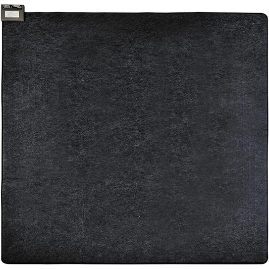 [Yamazen] Energy Saving Fluffy Hot Carpet Electric Carpet 2 tatami mats (6 hours auto-off timer) (mite extermination function) (left and right heating side switching) (non-slip backing) (176cm x 176cm) Black NUMF-E206