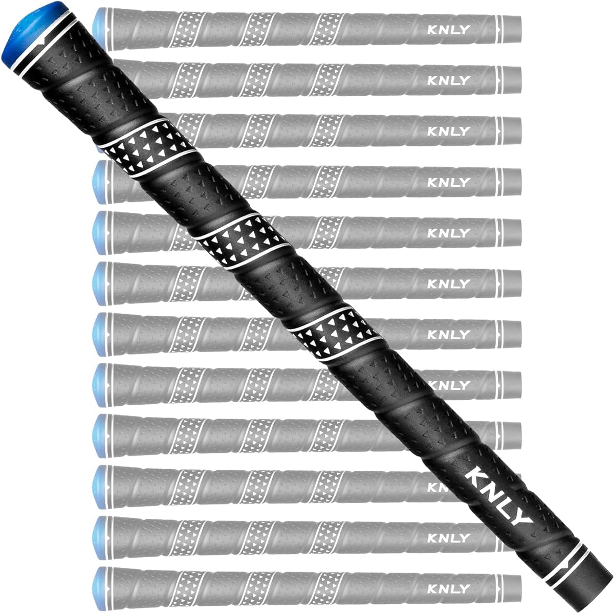 KNLY Wrap Golf Grips 13 Sets are anti-slip TPE rubber composite, all-weather standard/medium mixed golf club grips, available in 7 colors