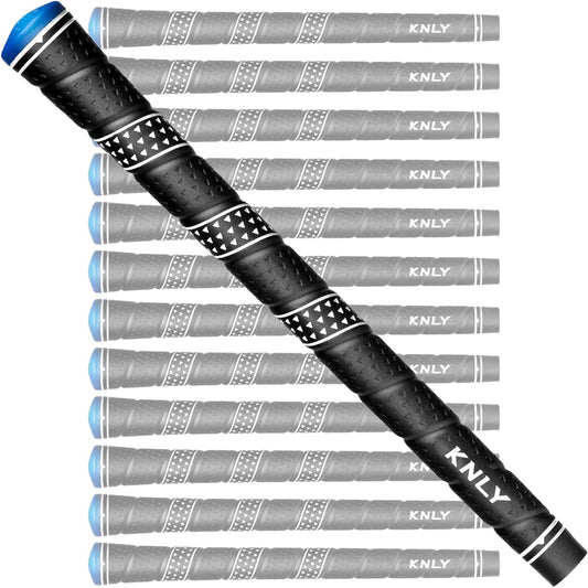 KNLY Wrap Golf Grips 13 Sets are anti-slip TPE rubber composite, all-weather standard/medium mixed golf club grips, available in 7 colors