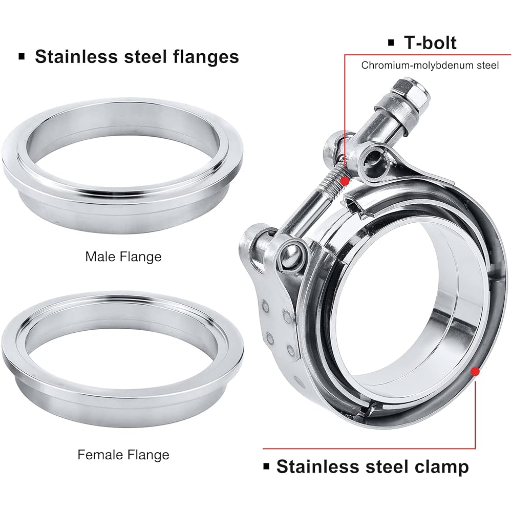 EVIL ENERGY 4.0 inch V band clamp flange male stainless steel