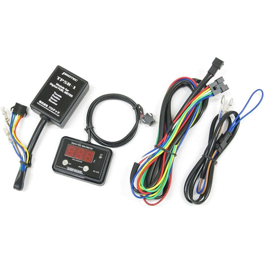 PROTEC Fuel Gauge Digital Fuel Multimeter 11289 DG-C01 for Cab Vehicles with 12V Throttle Position Sensor