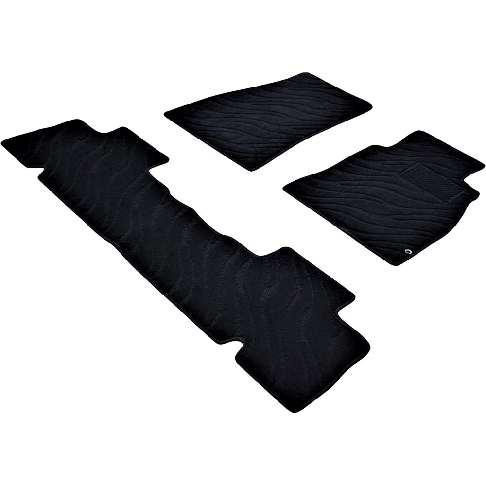 Fenice Car Mat Floor Mat Domestic Production (Toyota Land Cruiser 80 Series 5 Seater) Wave Black Anti-Slip Shape Resistant to Slip Car Mat (Car Parts Specialty Store)