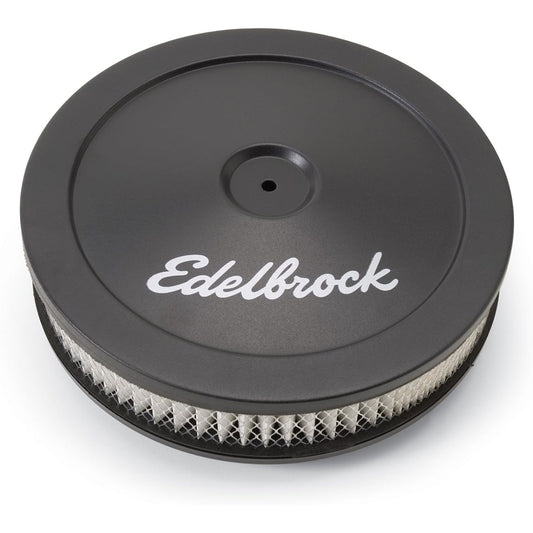 EDELBOCK 1203 PRO-FLO Black 10 inch round air cleaner 2 inch paper element