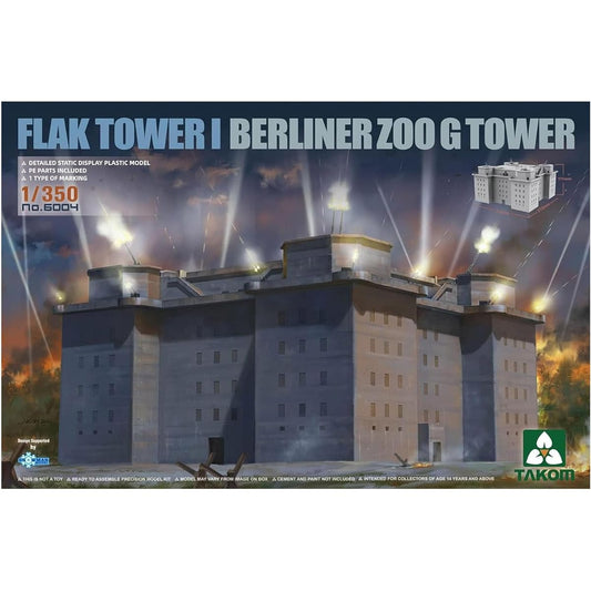 Tacom 1/350 German Army Flack Tower 1 Berlin Zoo Tower G Tower Plastic Model TKO6004