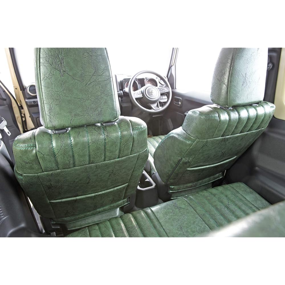 grace Seat Cover Antique Design S JB64 Jimny/JB74 Jimny Sierra Only Front Seat Only (1 Row) Moss Green S090A-AQ1-GR