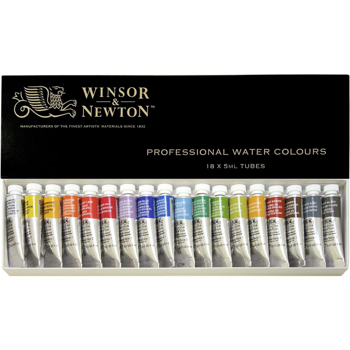 Winsor & Newton Winsor & Newton Watercolor Paints Winsor & Newton Professional Watercolor 18 Color Set 5ml