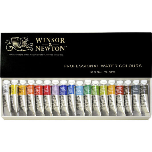 Winsor & Newton Winsor & Newton Watercolor Paints Winsor & Newton Professional Watercolor 18 Color Set 5ml