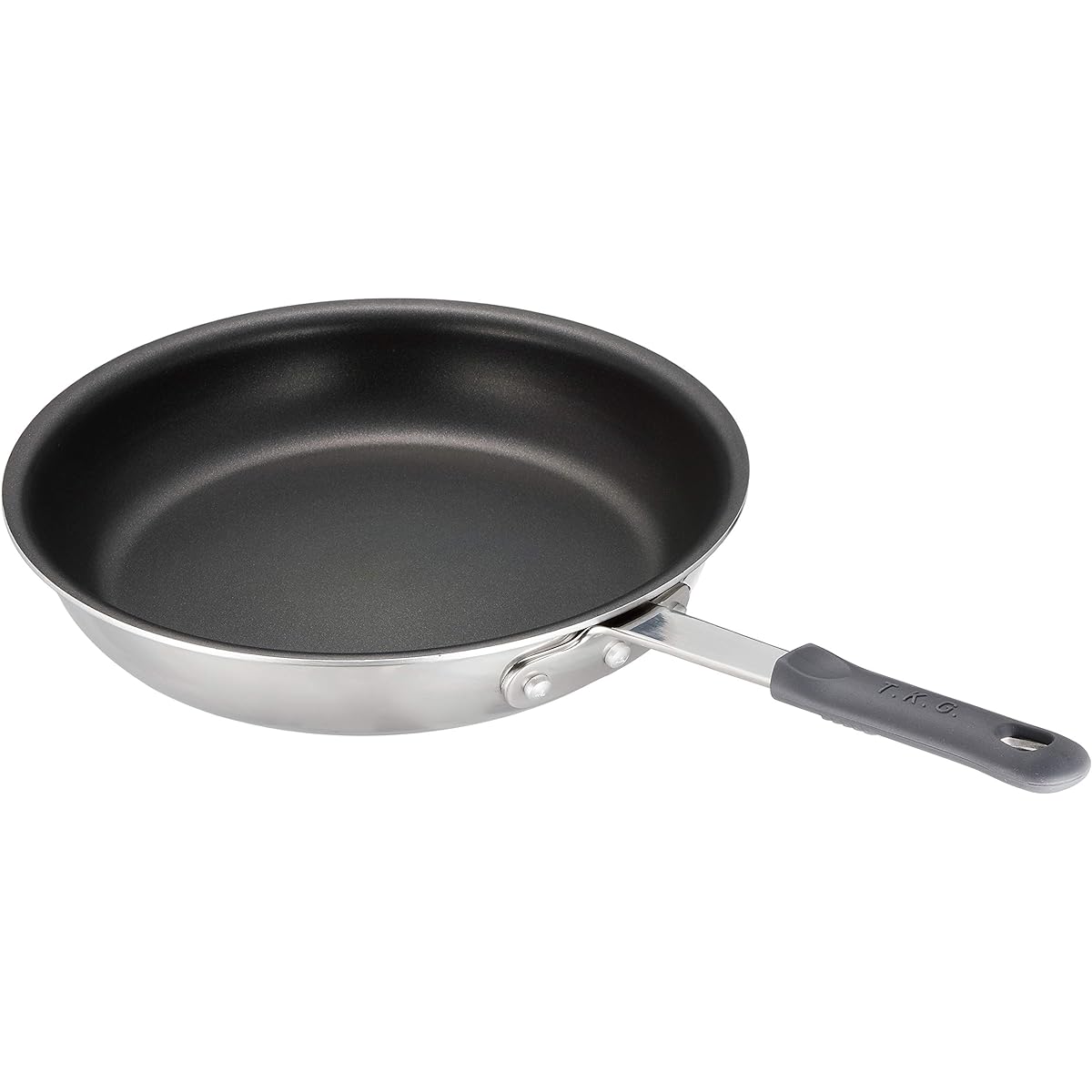 Endo Shoji TKG Frying Pan 30cm Inner Diameter x Depth (mm) 277 x 58 Compatible with IH and gas fires Teflon hard coating for non-stick properties Dual structure of stainless steel and aluminum for fast heat conduction Commercial use AHLZ606