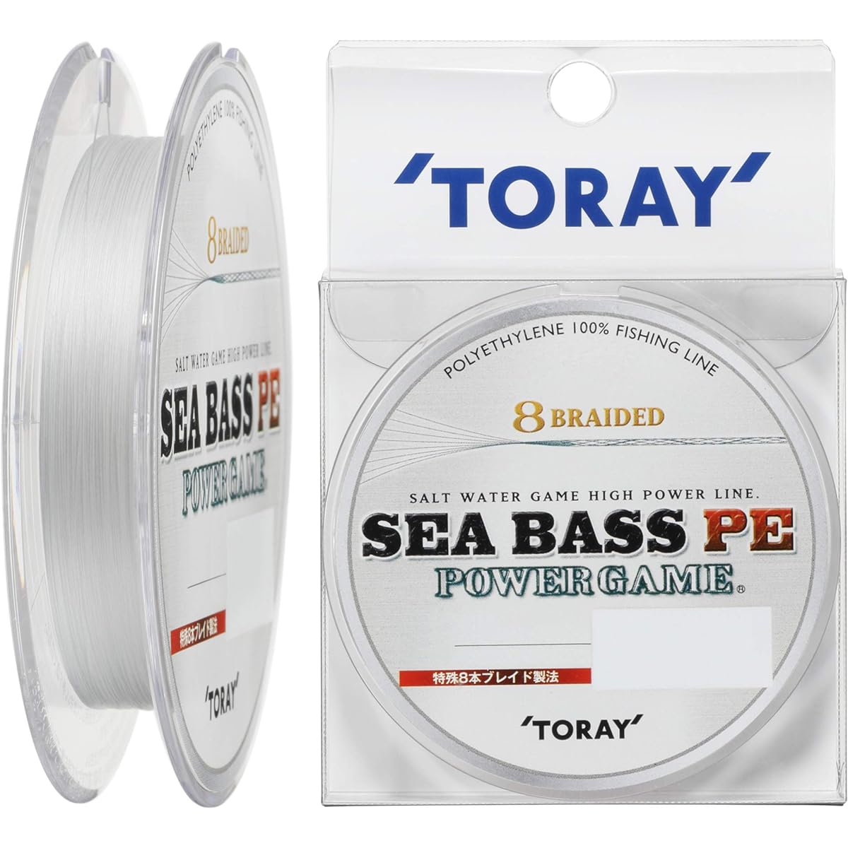TORAY PE Line Seabass PE Power Game 150m 8 Strands White